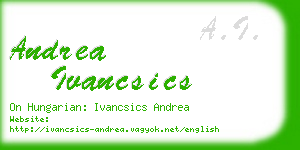 andrea ivancsics business card